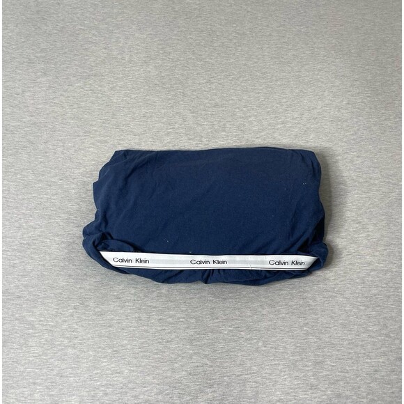 Calvin Klein Modern Cotton Jersey Body Solid Blue Twin Size Fitted Sheet - Picture 1 of 5